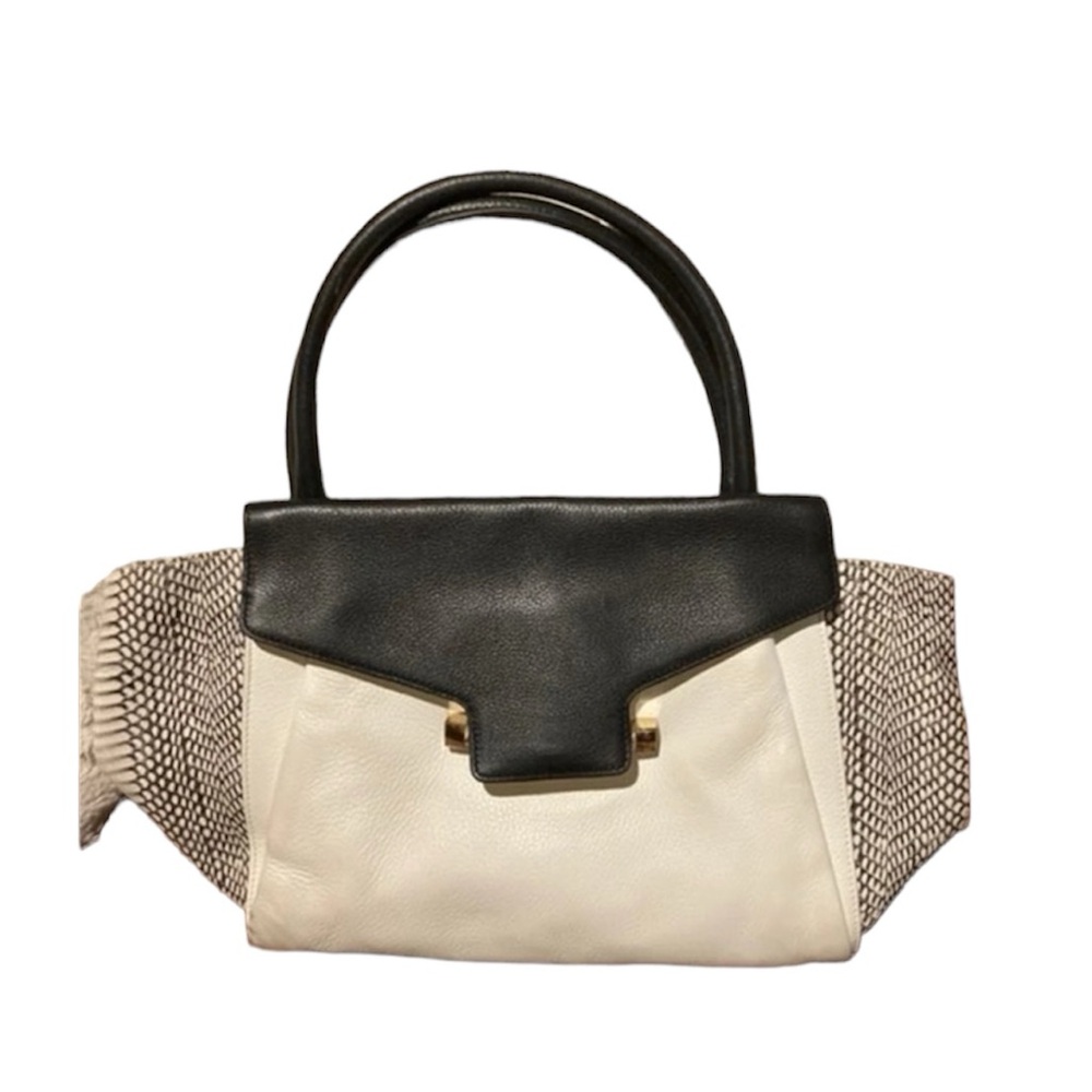 Vince camuto leather handbag satchel see pictures